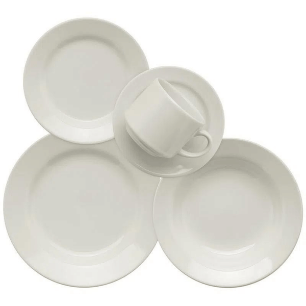 Donna White 20 Pieces Dinnerware Set Service for 4