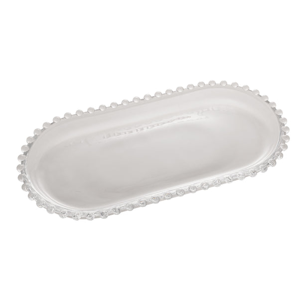 Pearl Collection Crystal Oval Serving Platter 30x15x2cm