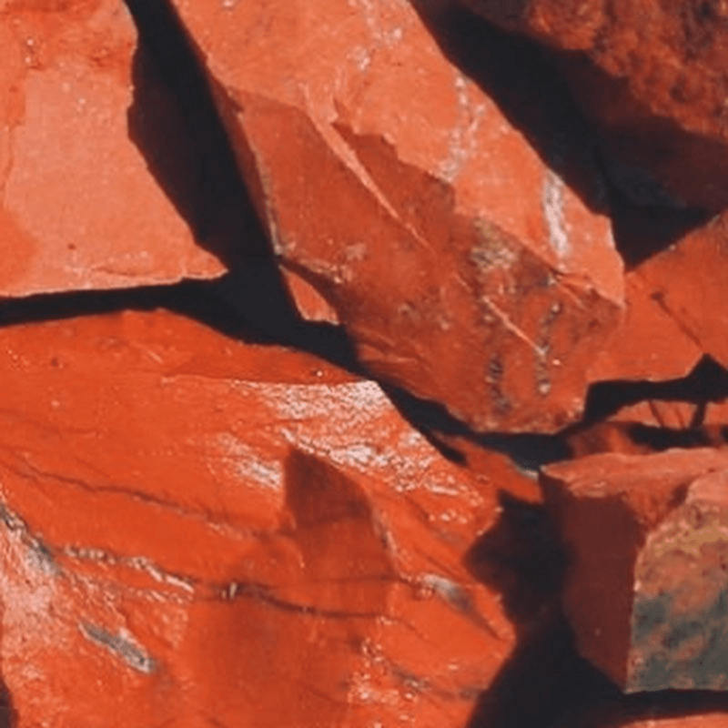 Collier Hexagone Jaspe Rouge - Produit Fait à la Main