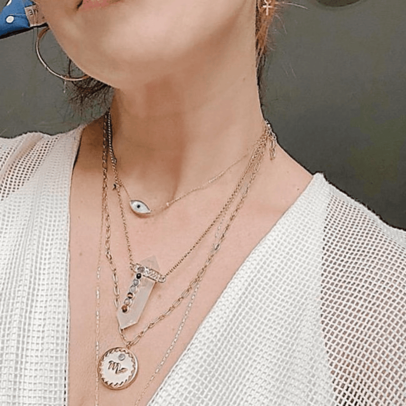 Prism Necklace Quartz Crystal - Handmade Product