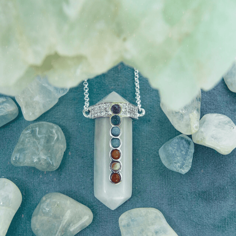 Prism Necklace Quartz Crystal - Handmade Product