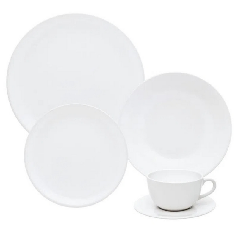 Unni White 20 Pieces Dinnerware Set Service for 4