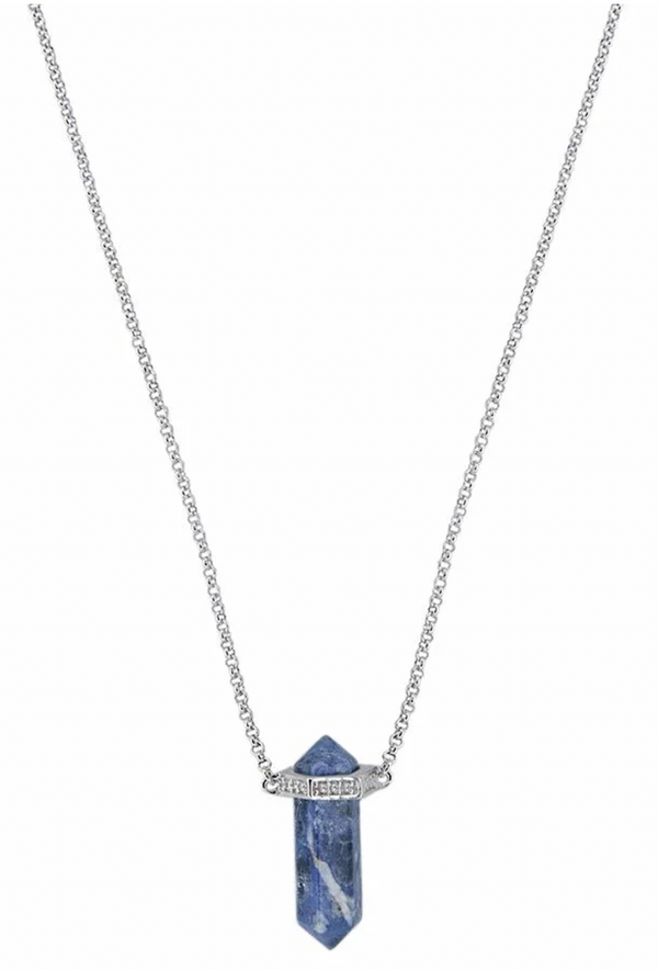 Mini Prism Necklace Sodalite - Handmade Product