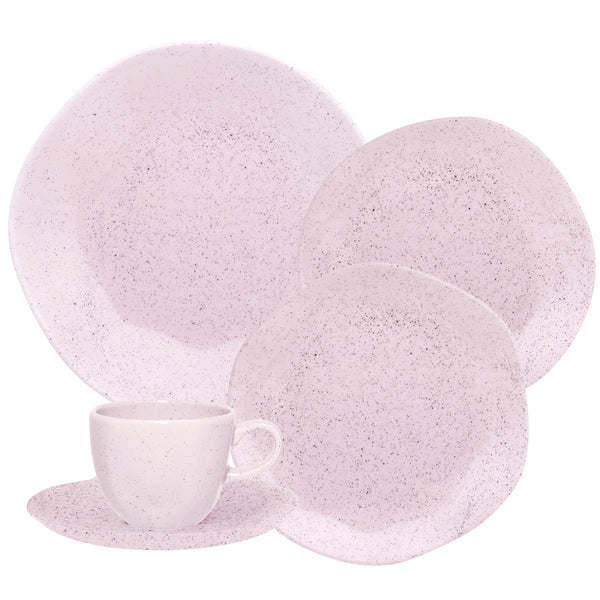 Ryo Pink Sand 20 Pieces Dinnerware Set Service for 4